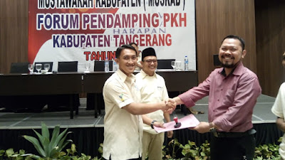 Muskab Tangerang : Suparji Rustam.S.Pd Terpilih Ketua Forum Pendamping PKH