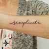 Words Tattoo - Tattoos in Hostels - Searching For Your Zen : Elegant and precise a single word tattoo can hold a world of meaning and significance.