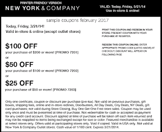 free New York And Company coupons february 2017