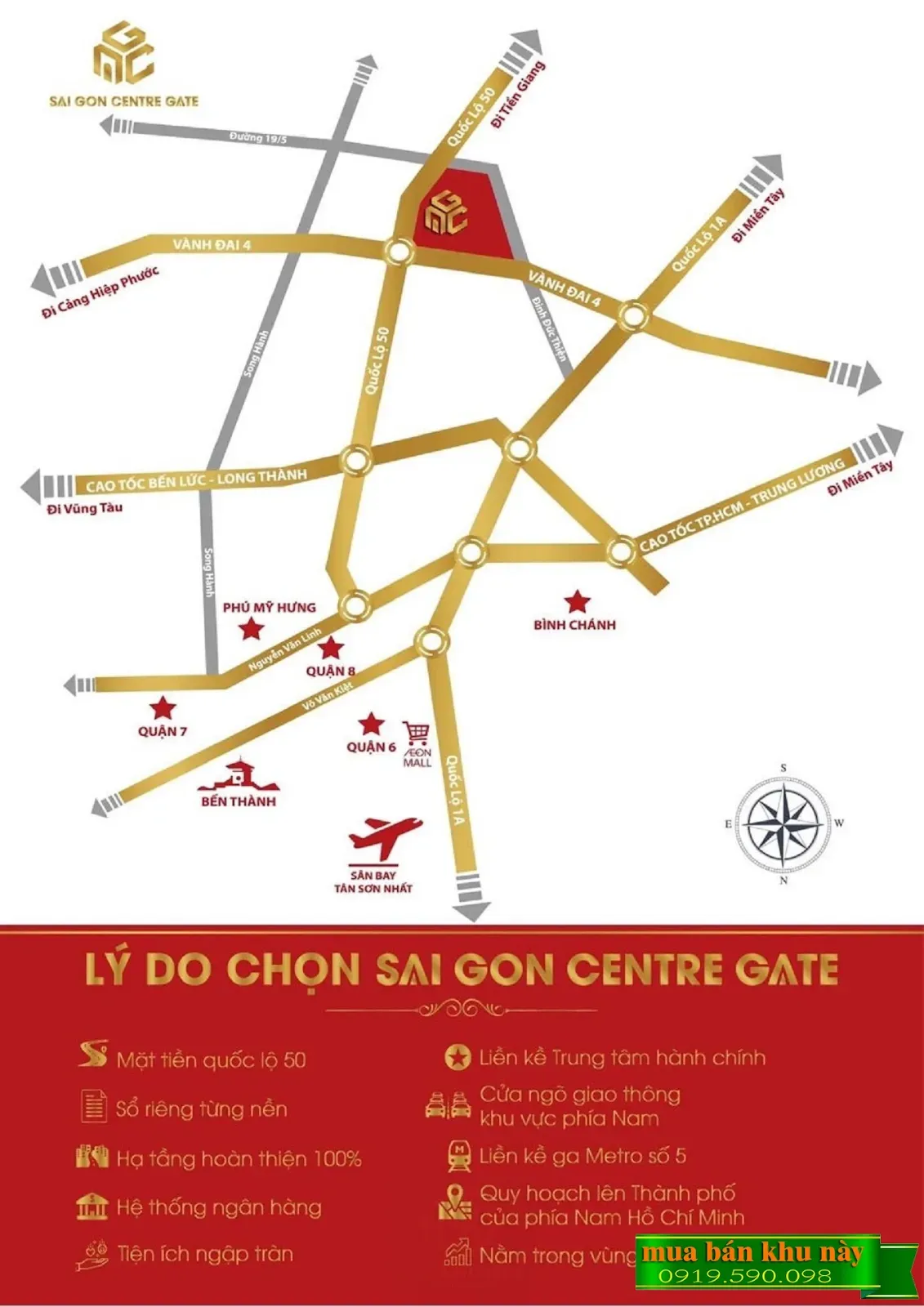 Vị trí dự án Khu dân cư Sài Gòn Centre Gate