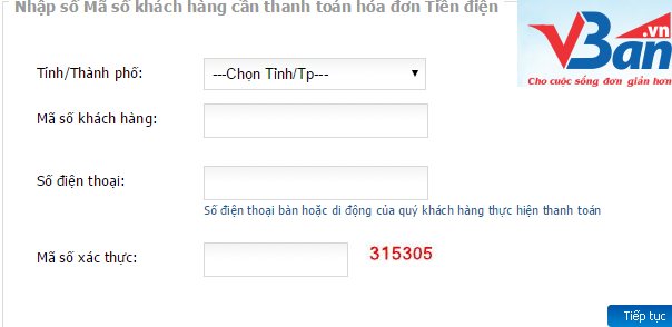 hóa đơn tiền điện