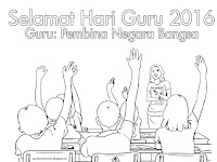 Gambar Mewarna Poster Hari Guru 2016