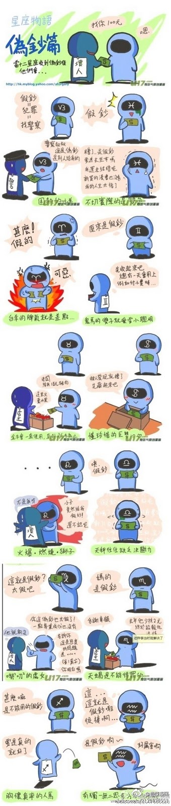 Love Sharing 星座漫画整理 第三篇 伪钞篇 Love Sharing 星座漫画整理 第三篇 伪钞篇