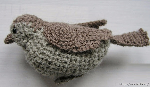 Crochet sparrow Bird. Interesting Realistic bird pattern. Pattern free