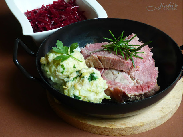 fischiscooking, surbraten, pökeln, semmelknödel, bärlauch