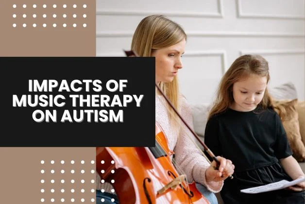 Music therapy specialist playing violin for autistic girl - The Positive Impacts of Music Therapy on Autism