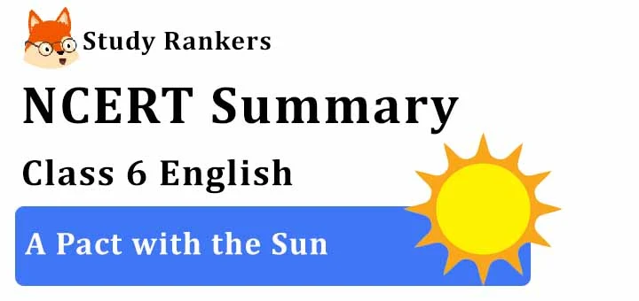 Chapter 8 A Pact with the Sun Class 6 English Summary