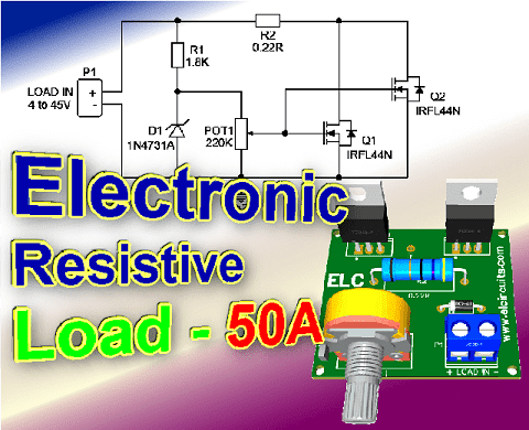 Electronic Resistive Load - 50A Power Supply Test with PCB