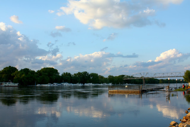 Mississippi River and bridge in Red Wing, Minnesota