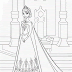 Dibujo de Elsa en el Castillo para Colorear y Pintar