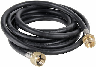 Hose Extension RV Propane Brass Tee with 4 Ports and Extension Hose