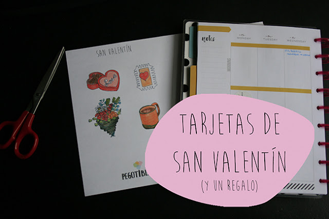 Inspiración: Tarjetas de San Valentín - Regalo pegatinas imprimible