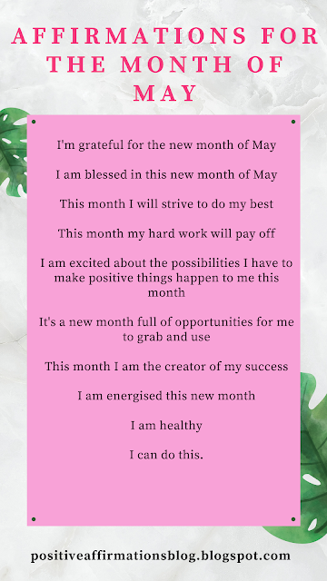 Affirmations for May