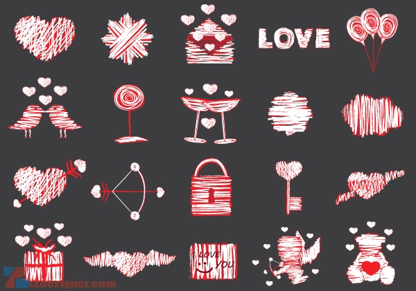iZdesigner.com - 20 bộ icon Valentine đẹp miễn phí