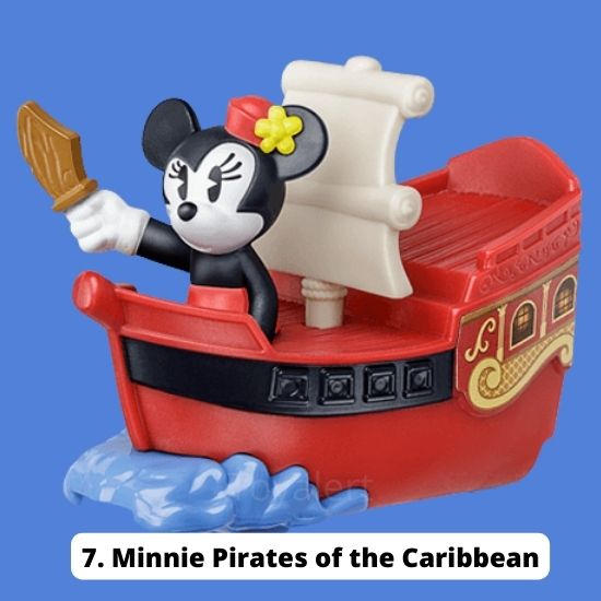 Minnie Mouse at Pirates of the Caribbean Attraction happy meal toy 2020 - McDonalds Runaway Railway Toys - Walt Disney World