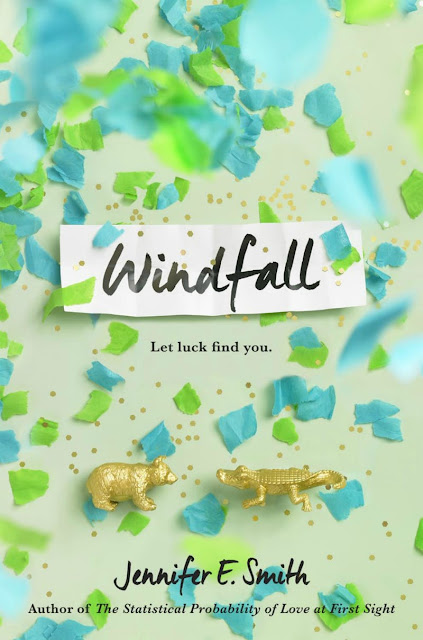 Beautiful 2017 Book Cover Designs Windfall Jennifer E. Smith Creative Colorful Green and Blue