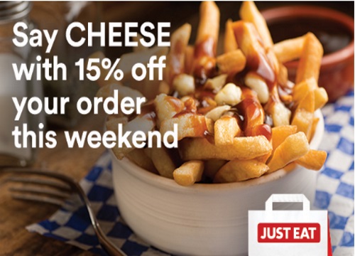 JustEat 15% Off National Cheese Day Promo Code