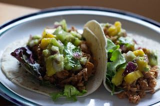 Pulled jackfruit tacos with tropical salsa [vegan!], imogen molly blog, www.imogenmolly.co.uk