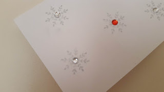 Stamped snowflake holiday cards