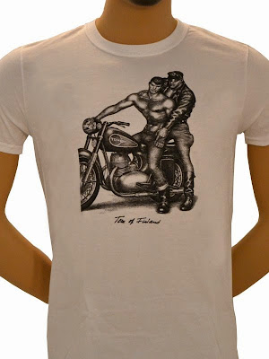 Tom of Finland Motorcycle T-Shirt White Cool4Guys