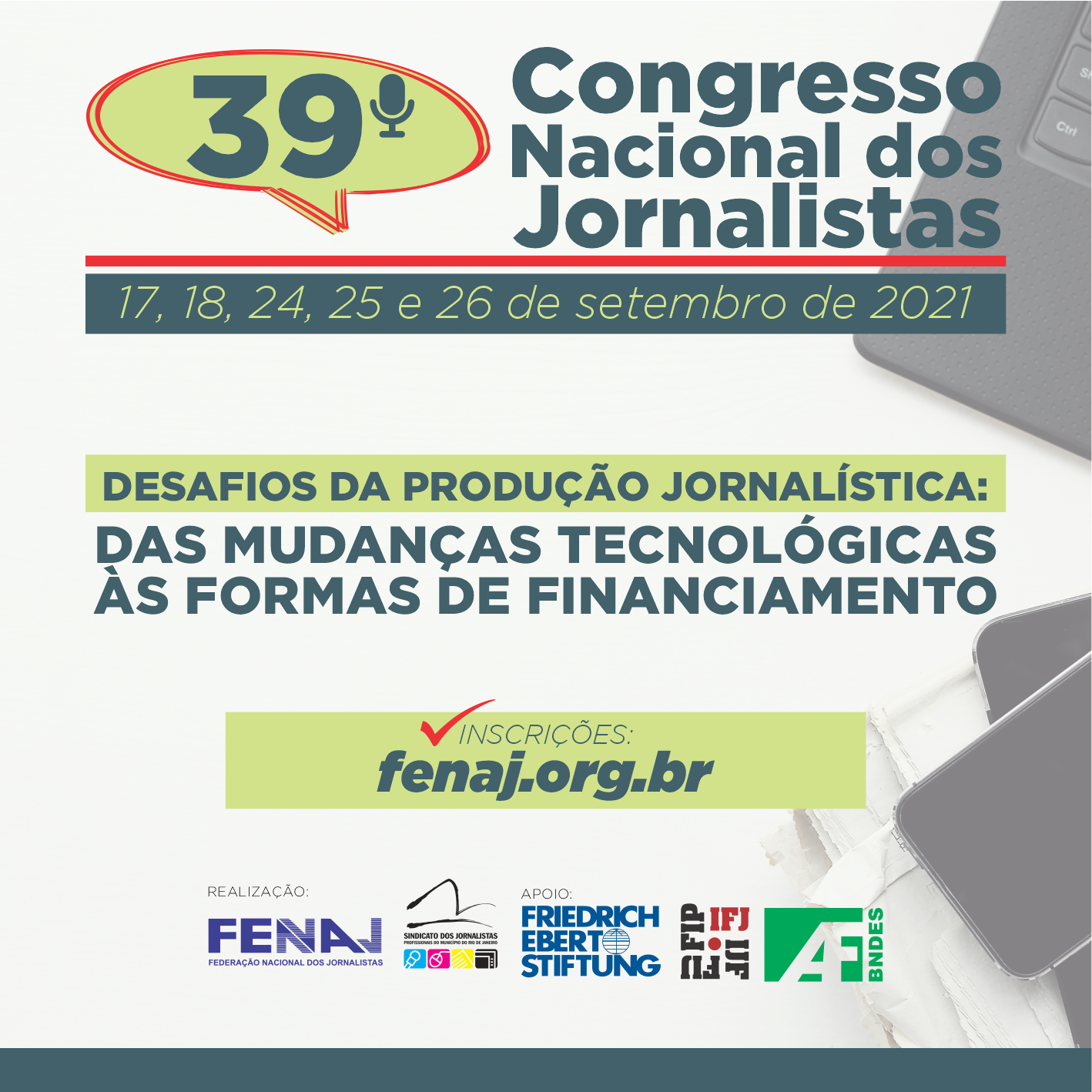 Confira a programação do 39º Congresso Nacional dos Jornalistas