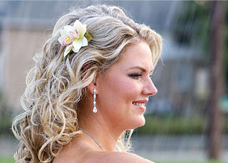 bridal hair flowers veil