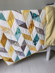 Herringbone baby quilt