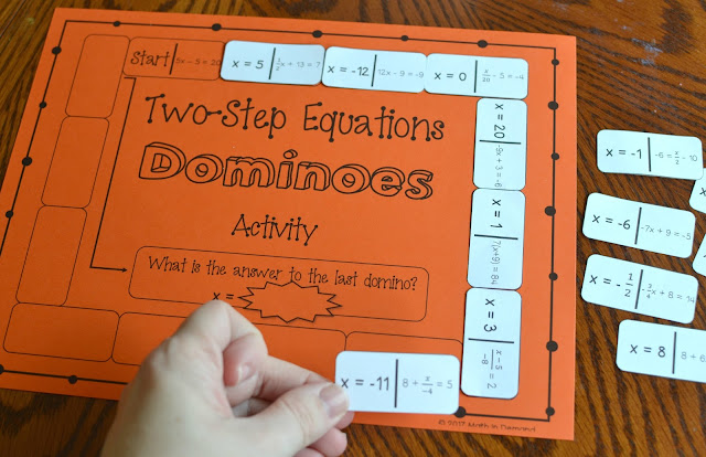 Two-Step Equations Dominoes Activity