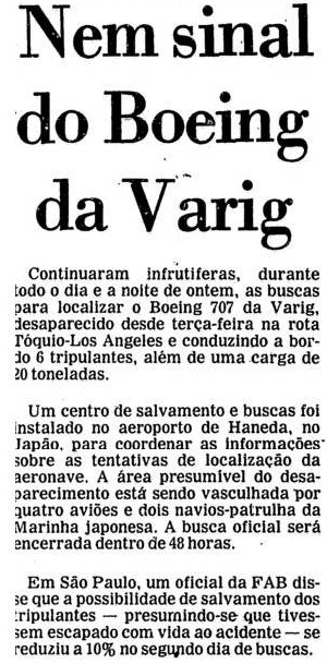 Varig PP-VLU desaparecido