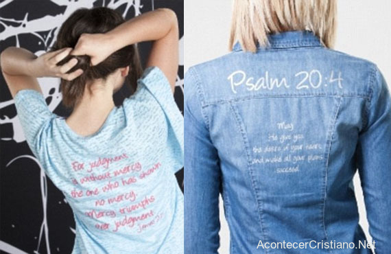 Ropa para mujeres cristianas con versículos bíblicos