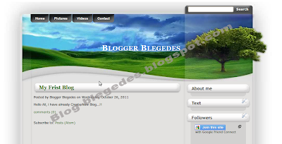 template in Blogspot