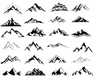 Mountain svg,cut files,silhouette clipart,vinyl files,vector digital,svg file,svg cut file,clipart svg,graphics clipart