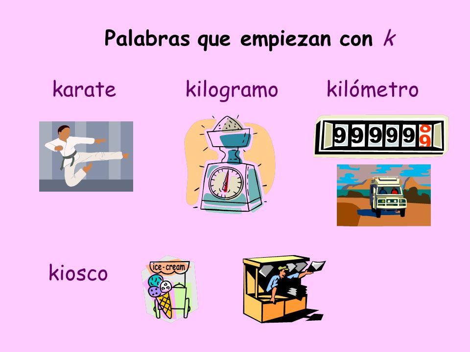 Palabras Con K Con Imágenes Y Dibujos Para Imprimir