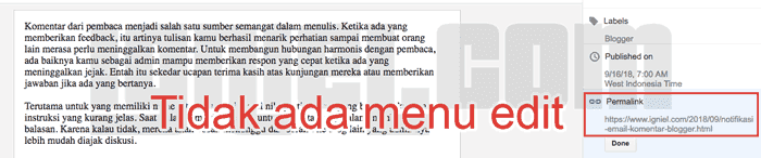 Bagaimana Cara Edit URL Artikel Blogspot