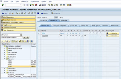 Creation of Selection Screen Variant in Module Pool Programming