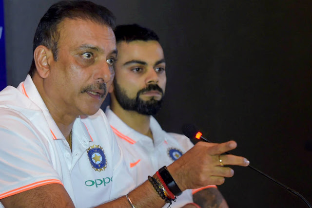 Coach Ravi Shastri with Captain Virat Kohli