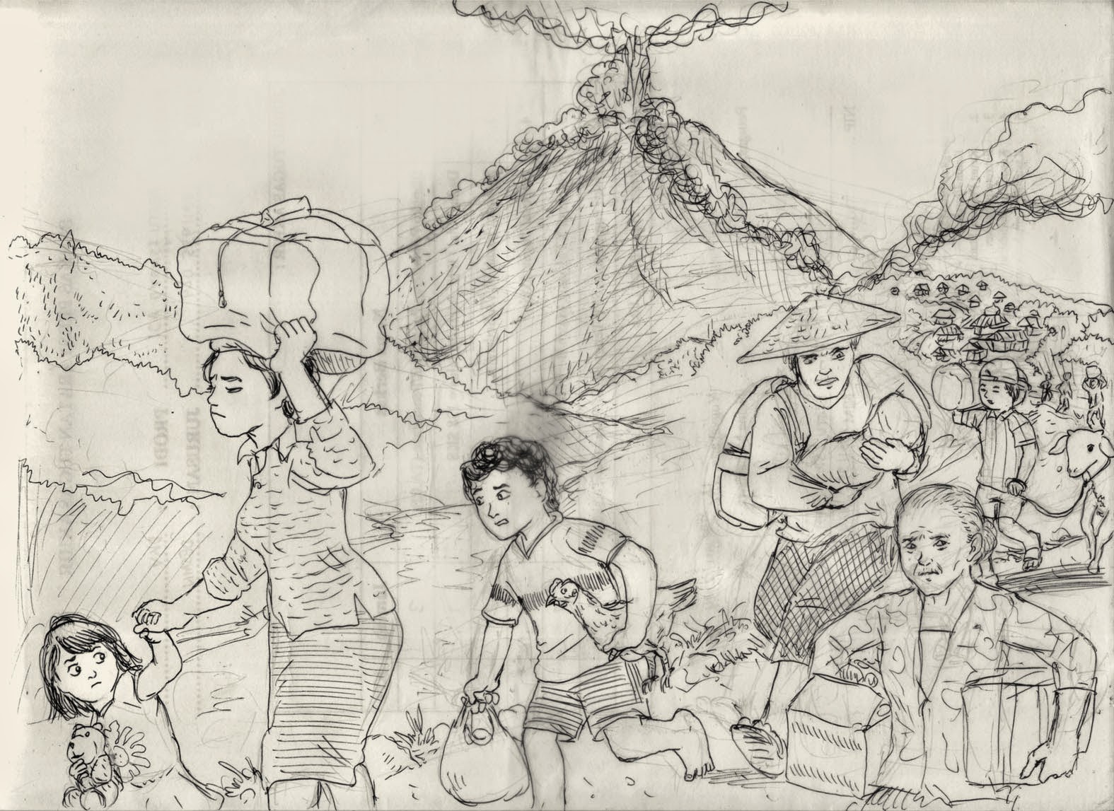 Gambar Sketsa Kerusakan Alam Sobsketsa