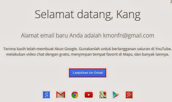 Lanjutkan Gmail
