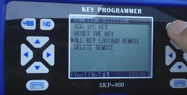 Select All key lost Add remote 