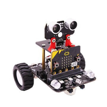 Yahboom Programable Wheeled Smart Robot Car DIY Kit for Microbit Support Educational Graphical Programming with Instruction Manual 