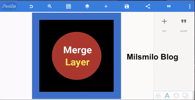 Cara lock atau mengunci layer dan menggabungkan latyer atau merge layer di PixelLab