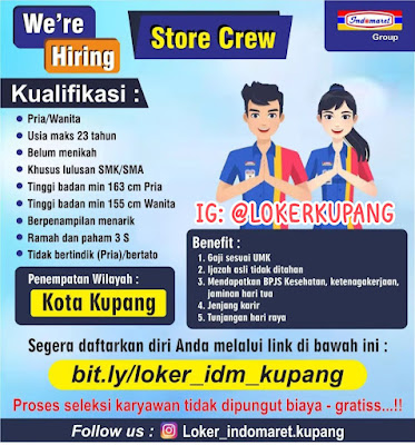 Lowongan Kerja Indomaret Group Kupang Sebagai Store Crew
