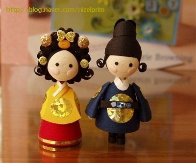 quilling 3d doll couple