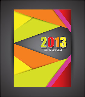 新年向けのお洒落なフライヤー テンプレート 2013 New Year flyers designs in trendy modern style イラスト素材1