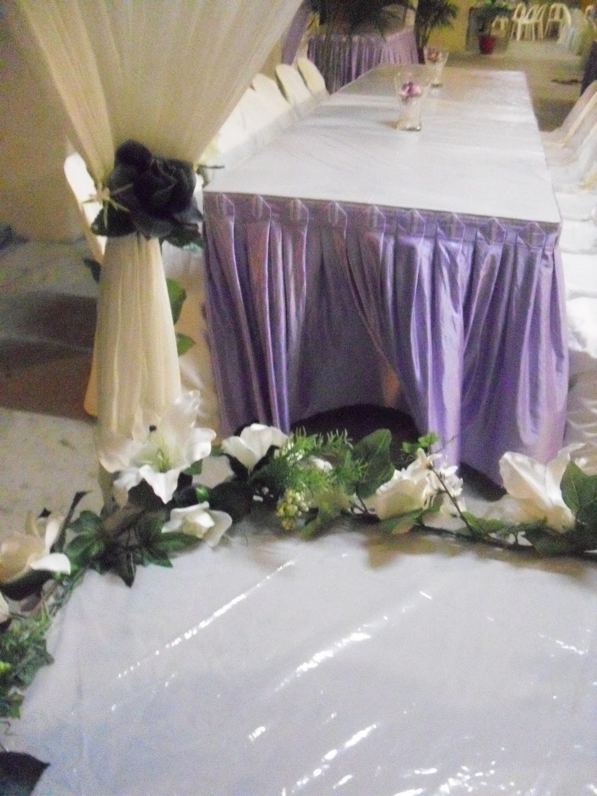purple and white weddings