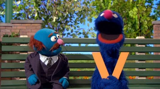 Sesame Street Episode 4521. Mr. Johnson and Grover appear in a skit. Grover wants to sell Mr. Johnson some items that start with the letter V.