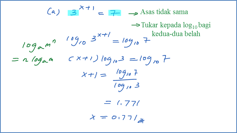 5.3 Persamaan yang Melibatkan Indeks (Contoh Soalan 