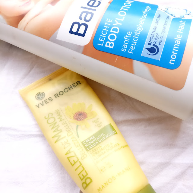 How to Relax & Spa at Home on the Weekend, balea body lotion, yves rocher, hand cream