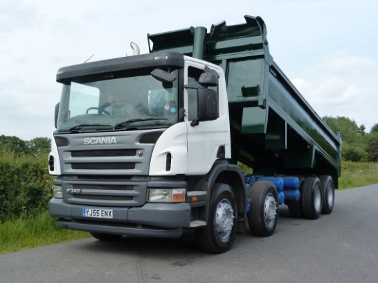 mobil dump truck Scania P340 8 X 4 Steel Body Tipper