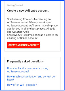 Start earning through Google AdSense